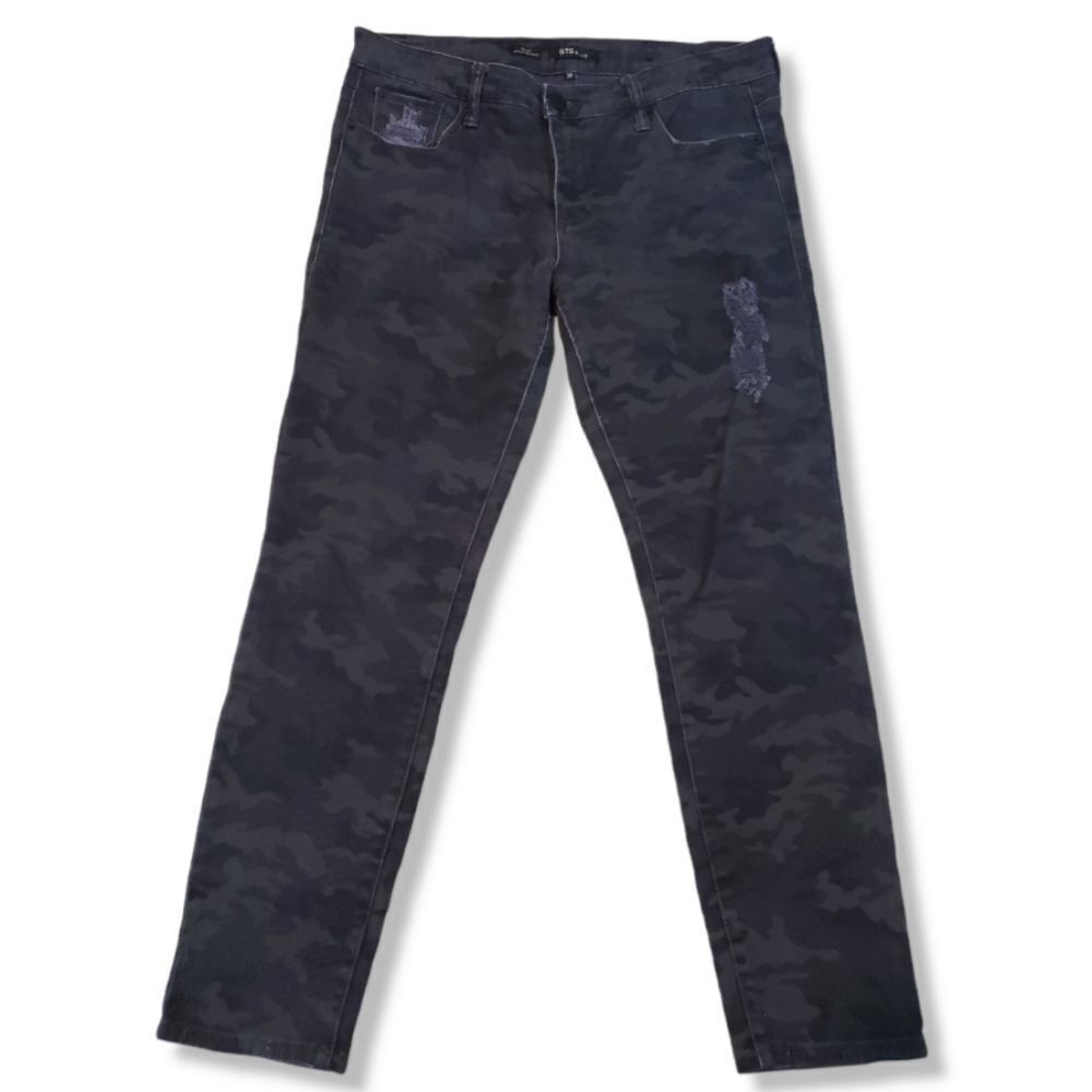 STS Blue Jeans Size 30 Alice Ankle Skinny Jeans Distressed Destroyed Camouflage